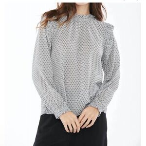 Sundays Alexa Ruffle Printed Blouse Small